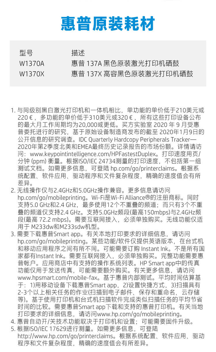 惠普 (HP) Laser M233sdw 多功能一体打印机