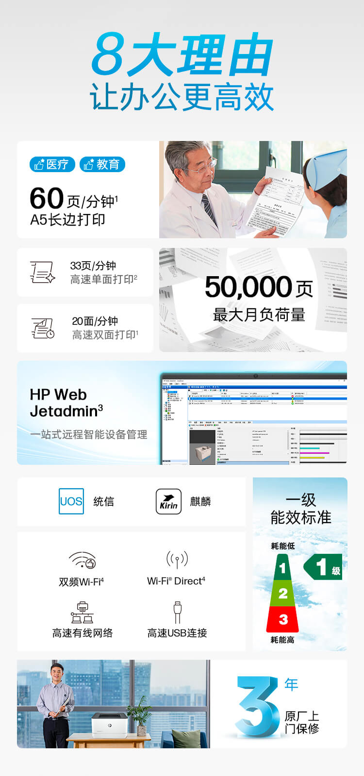 惠普 (HP) LaserJet Pro 3004dw 激光打印机