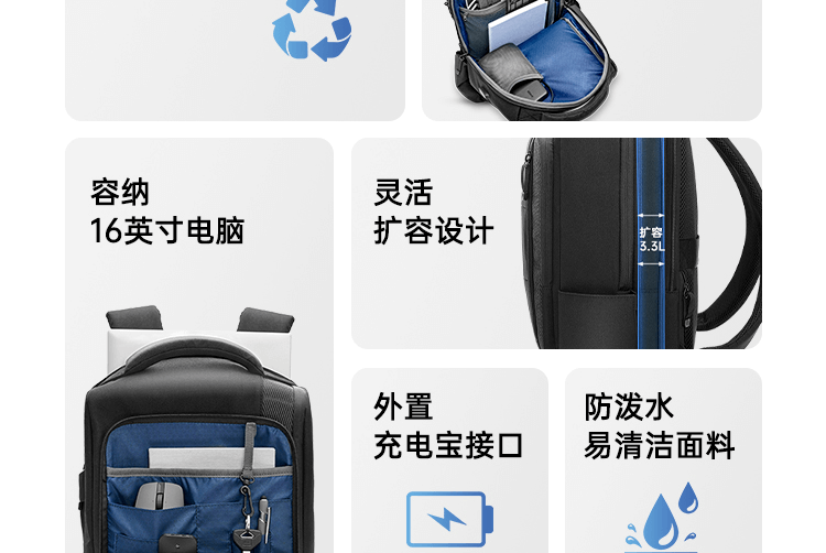 HP Renew 16 英寸商务笔记本电脑背包