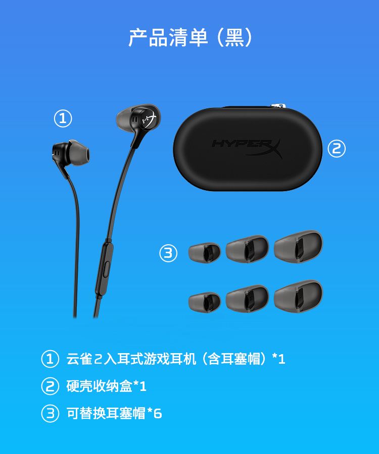 极度未知(HyperX) Cloud Earbuds II 云雀2 入耳式游戏耳机 (红色)