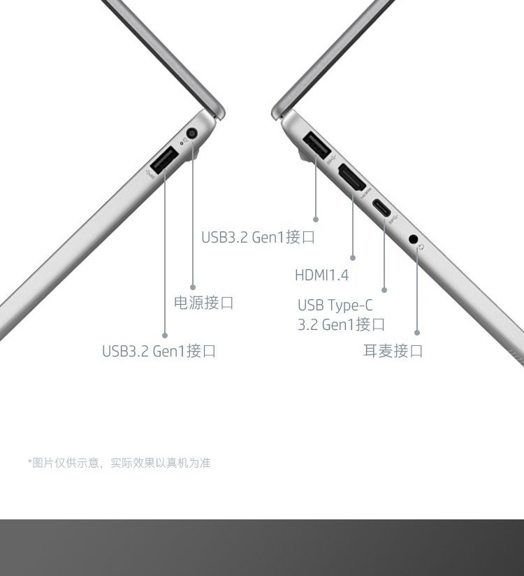 惠普(HP)锐14 14英寸商务笔记本电脑 - 银色