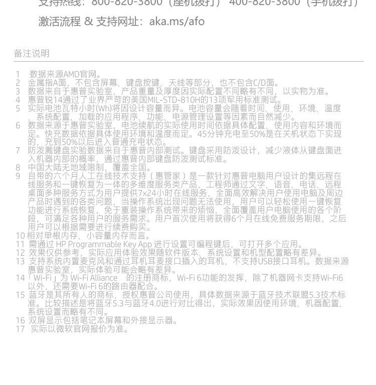 惠普(HP)锐14 14英寸商务笔记本电脑 - 银色