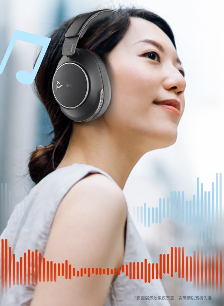 POLY SR80UC 头戴式降噪蓝牙耳机