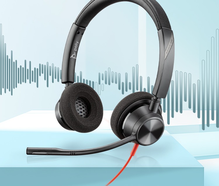 POLY C3320M 头戴式办公会议耳麦 TEAM认证