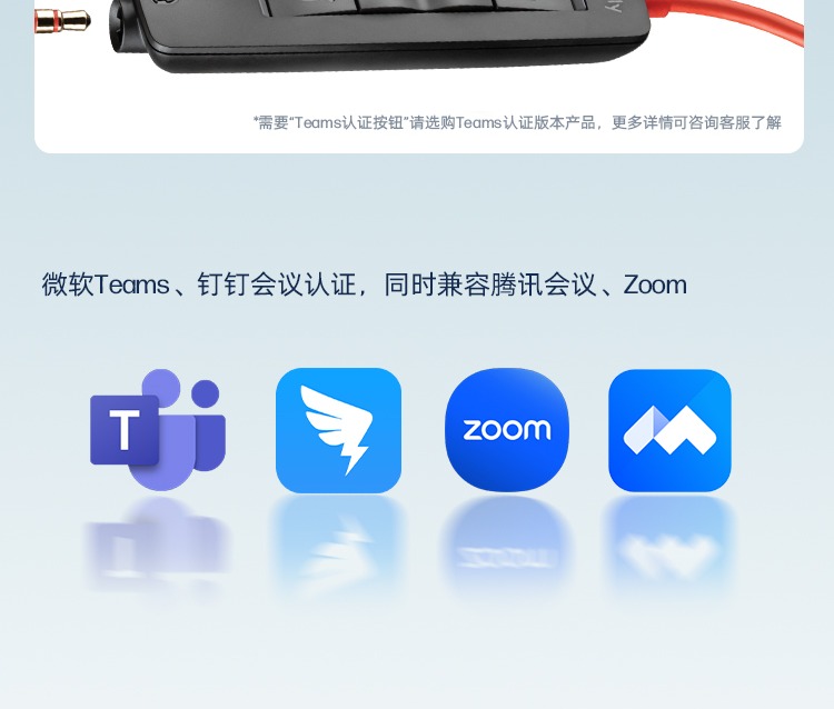 POLY C3320M 头戴式办公会议耳麦 TEAM认证