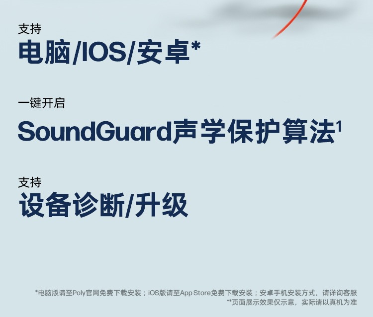 POLY C3320M 头戴式办公会议耳麦 TEAM认证