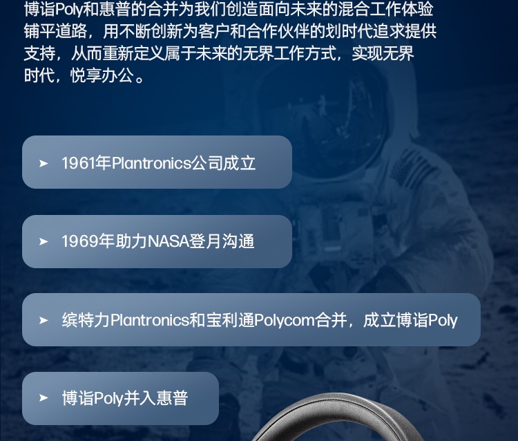 POLY C3320M 头戴式办公会议耳麦 TEAM认证