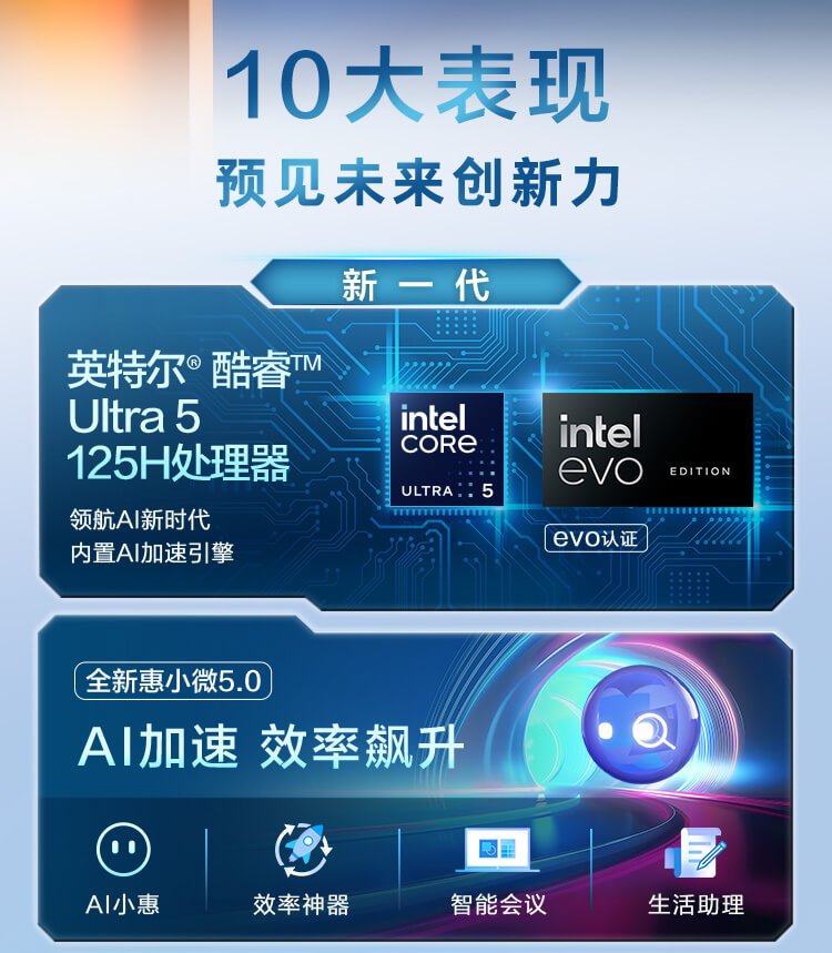 惠普(HP) 星Book Pro 14 2024 14英寸轻薄笔记本电脑 14-ew1053TU（酷睿Ultra 5-1...