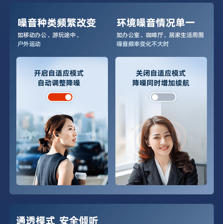 博诣 POLY 战Free 20 全场景真无线AI蓝牙耳机 - 灰色