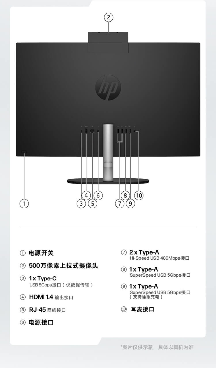 惠普（HP）战66 23.8英寸一体台式机电脑