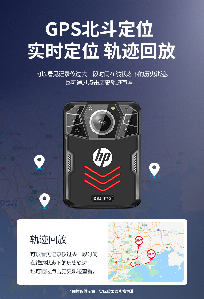HP惠普DSJ-T7G执法记录仪高清现场记录仪 防爆款 主机+128G