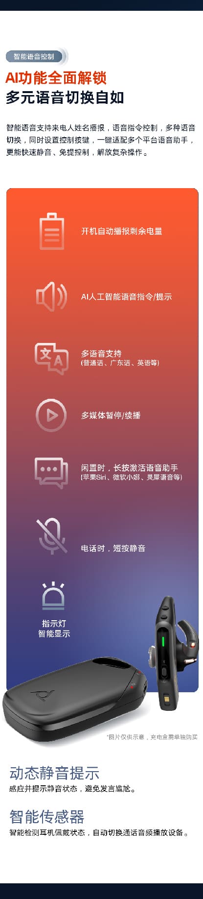 博诣 POLY 惠普传奇30/50/50UC蓝牙耳机充电盒