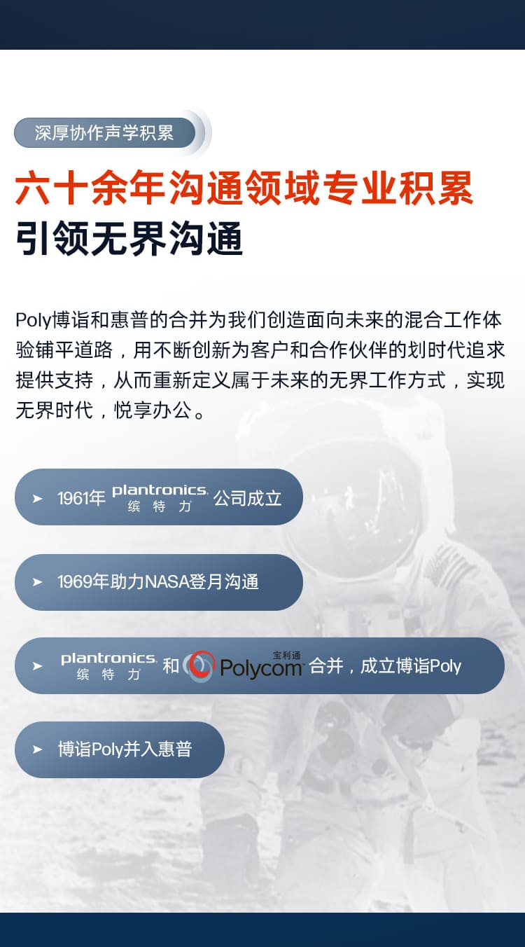 博诣 POLY 传奇50UC AI抗风噪蓝牙专业耳机