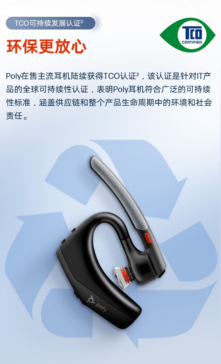 博诣 POLY 传奇30单耳AI降噪蓝牙耳机