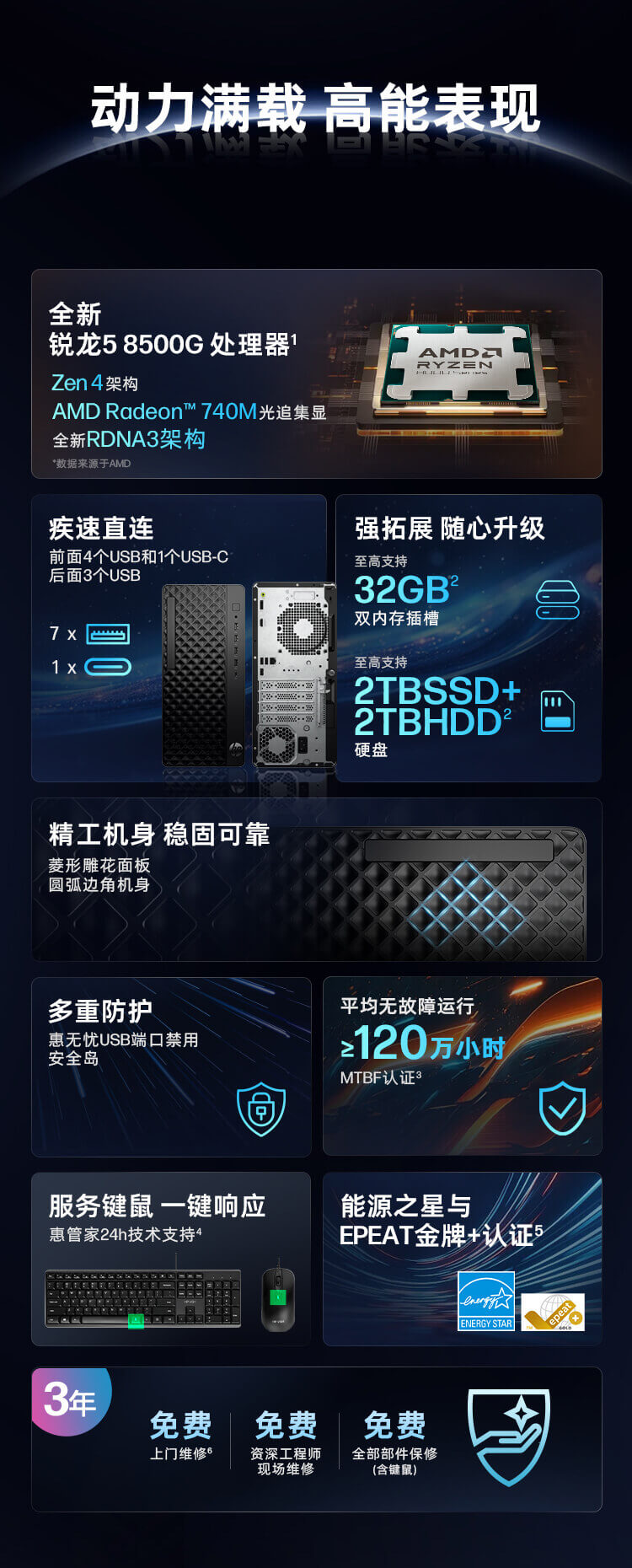 惠普 (HP) 战99 台式机电脑