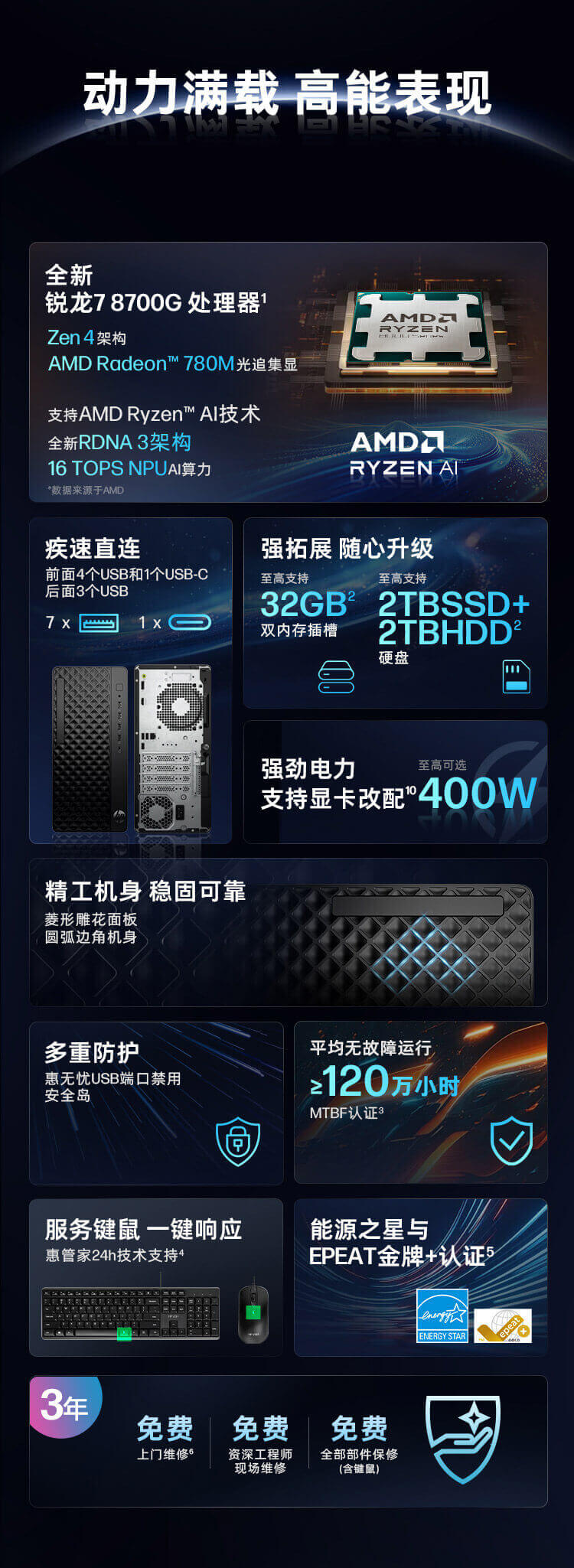 惠普 (HP) 战99 台式机电脑