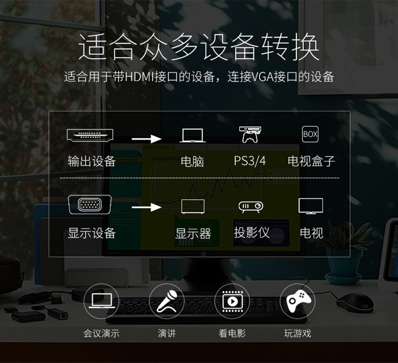 惠普 (HP) HDMI-VGA转换头