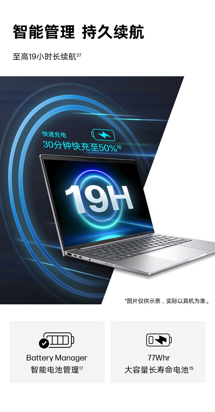 惠普 (HP) 战X 14英寸商务笔记本电脑 - 灰色