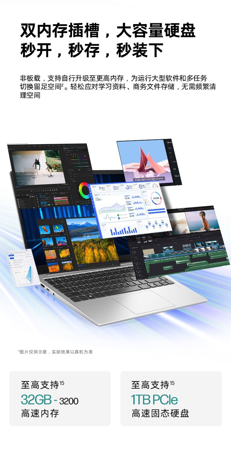 惠普 (HP) 锐14 14英寸商务笔记本电脑 - 银色