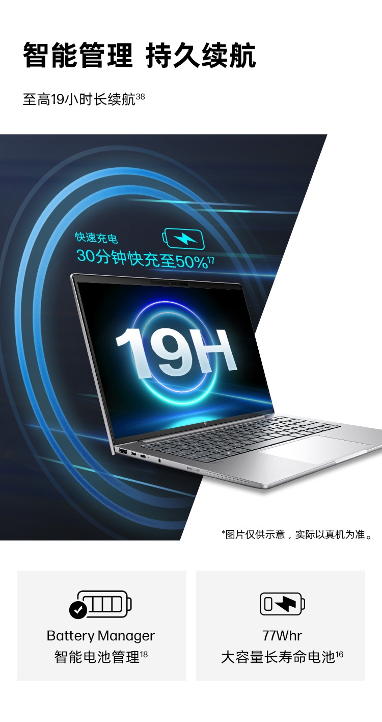 惠普 (HP) 战X 14英寸商务笔记本电脑 - 银色