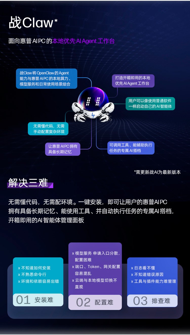 惠普 (HP) 战99 Air 14英寸 AI笔记本电脑 - 灰色