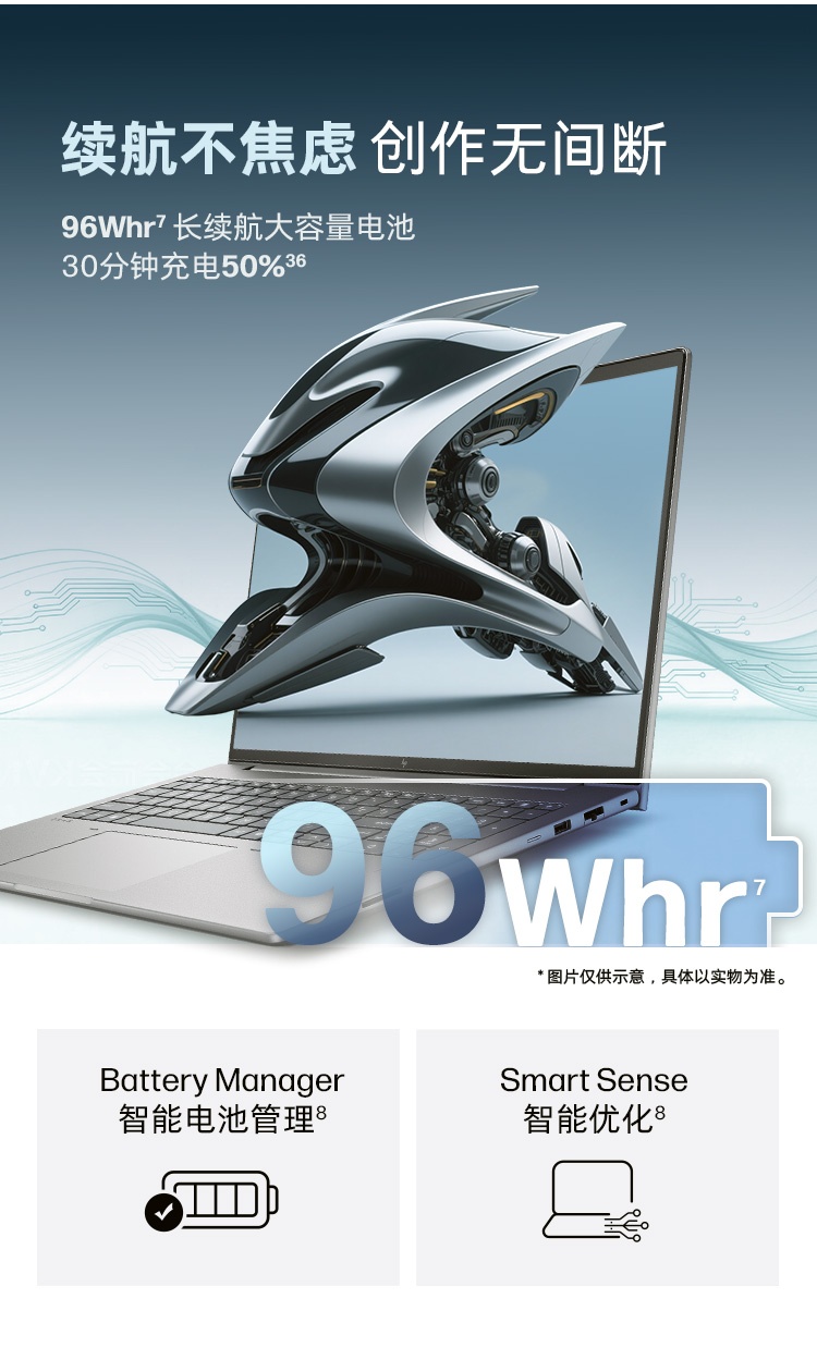 惠普 (HP) 战X 16英寸商务笔记本电脑 - 灰色