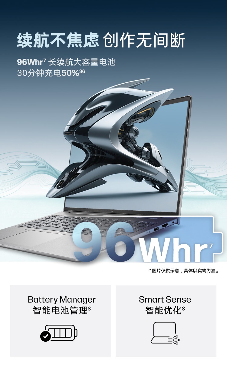 惠普 (HP) 战X 16英寸商务笔记本电脑 - 灰色
