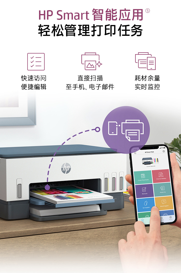 HP Smart Tank 675 惠普连供无线双面打印一体机