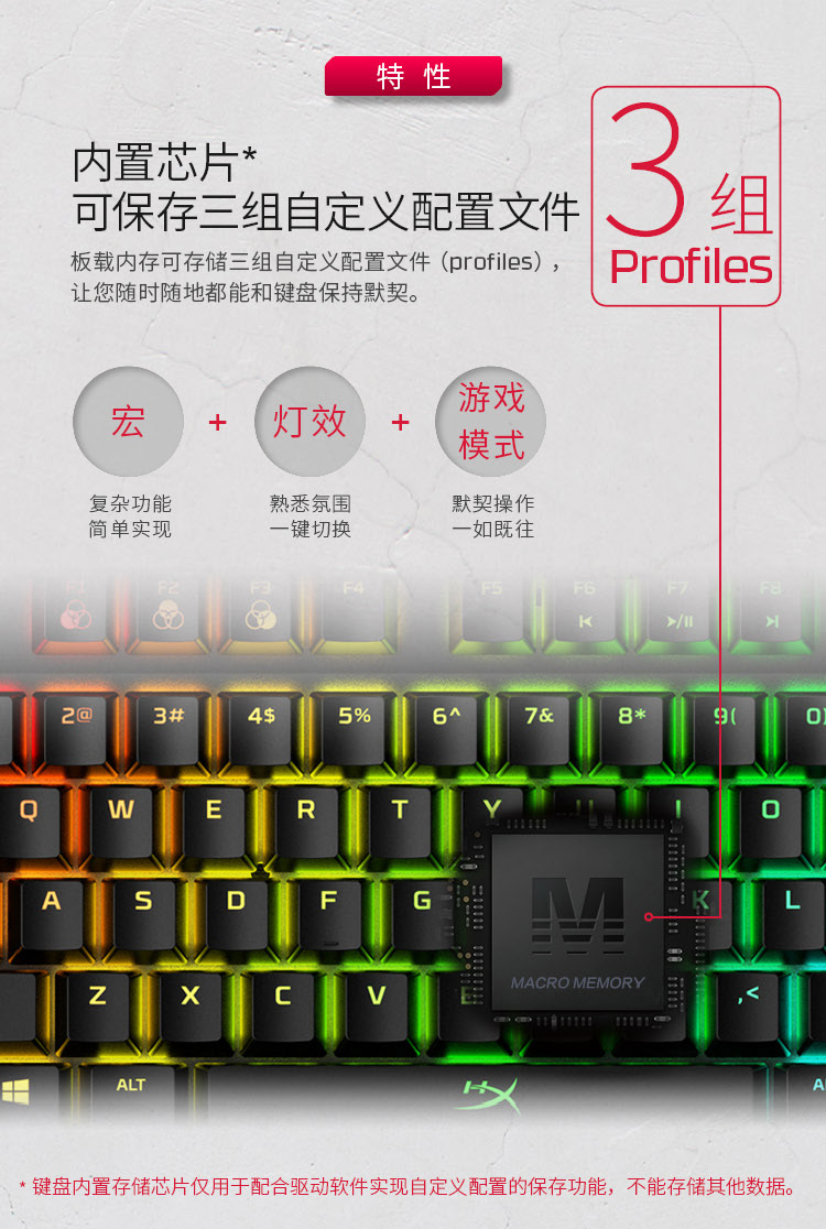 HyperX Alloy Origins— 机械游戏键盘 — HX 红色（美式键盘）