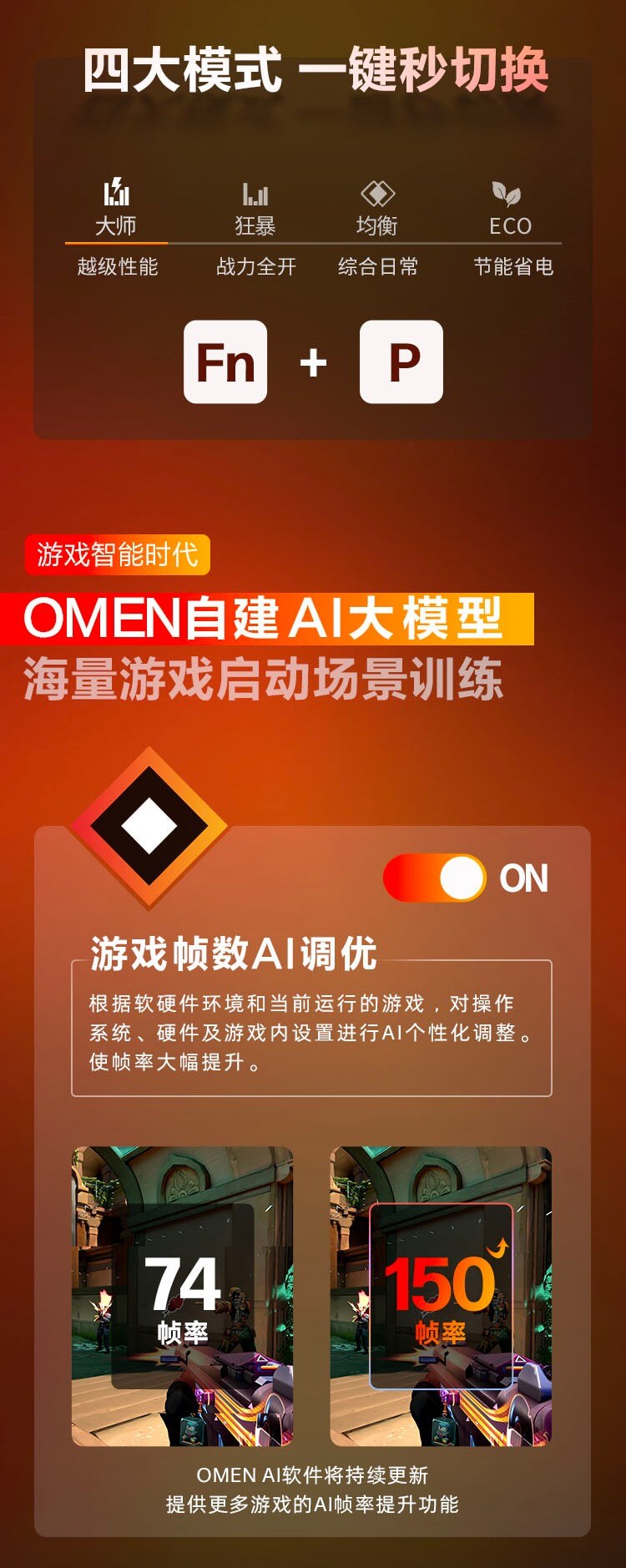 惠普 (HP) OMEN 暗影精灵 MAX 16 游戏笔记本电脑 16-ah0002TX - 黑色