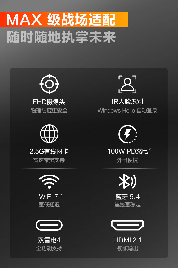 惠普 (HP) OMEN 暗影精灵 MAX 16 游戏笔记本电脑 16-ah0002TX - 黑色