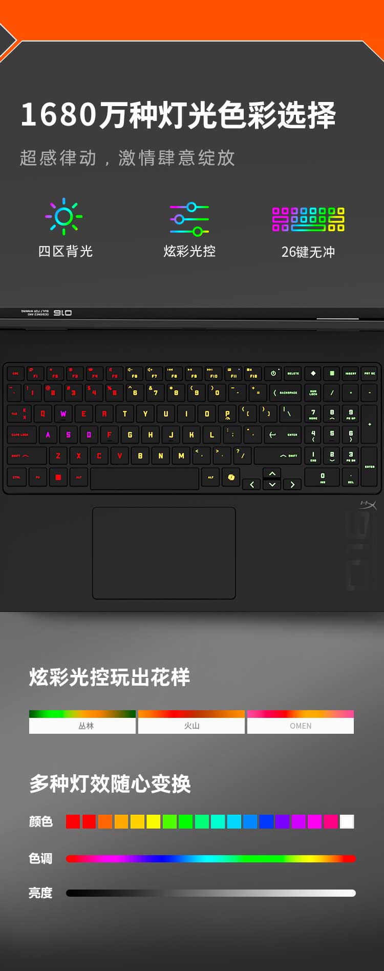 惠普(HP) OMEN 暗影精灵11 16英寸游戏笔记本电脑 16-am0003TX - 黑色