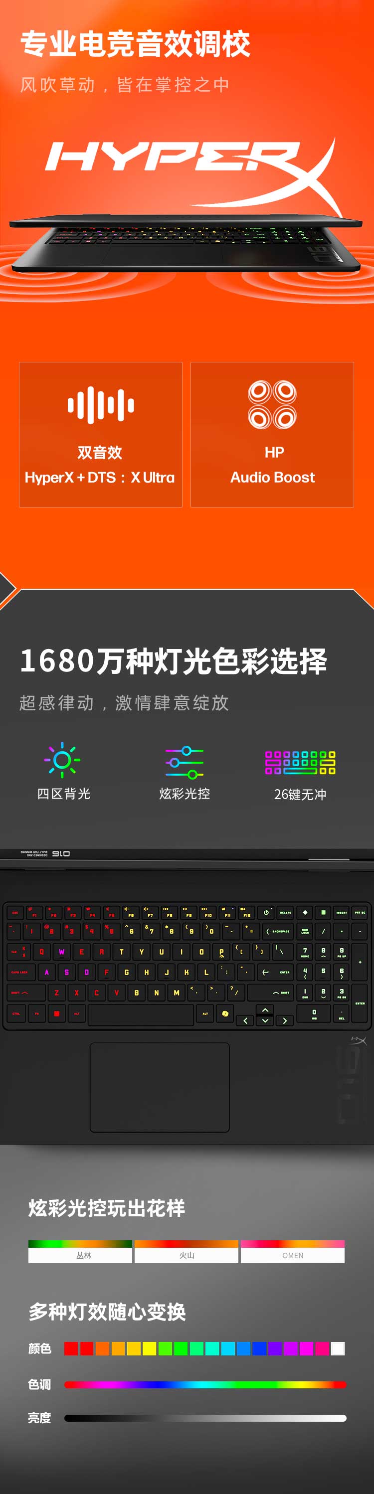 惠普(HP) OMEN 暗影精灵11 游戏笔记本电脑 16-am0004TX - 黑色