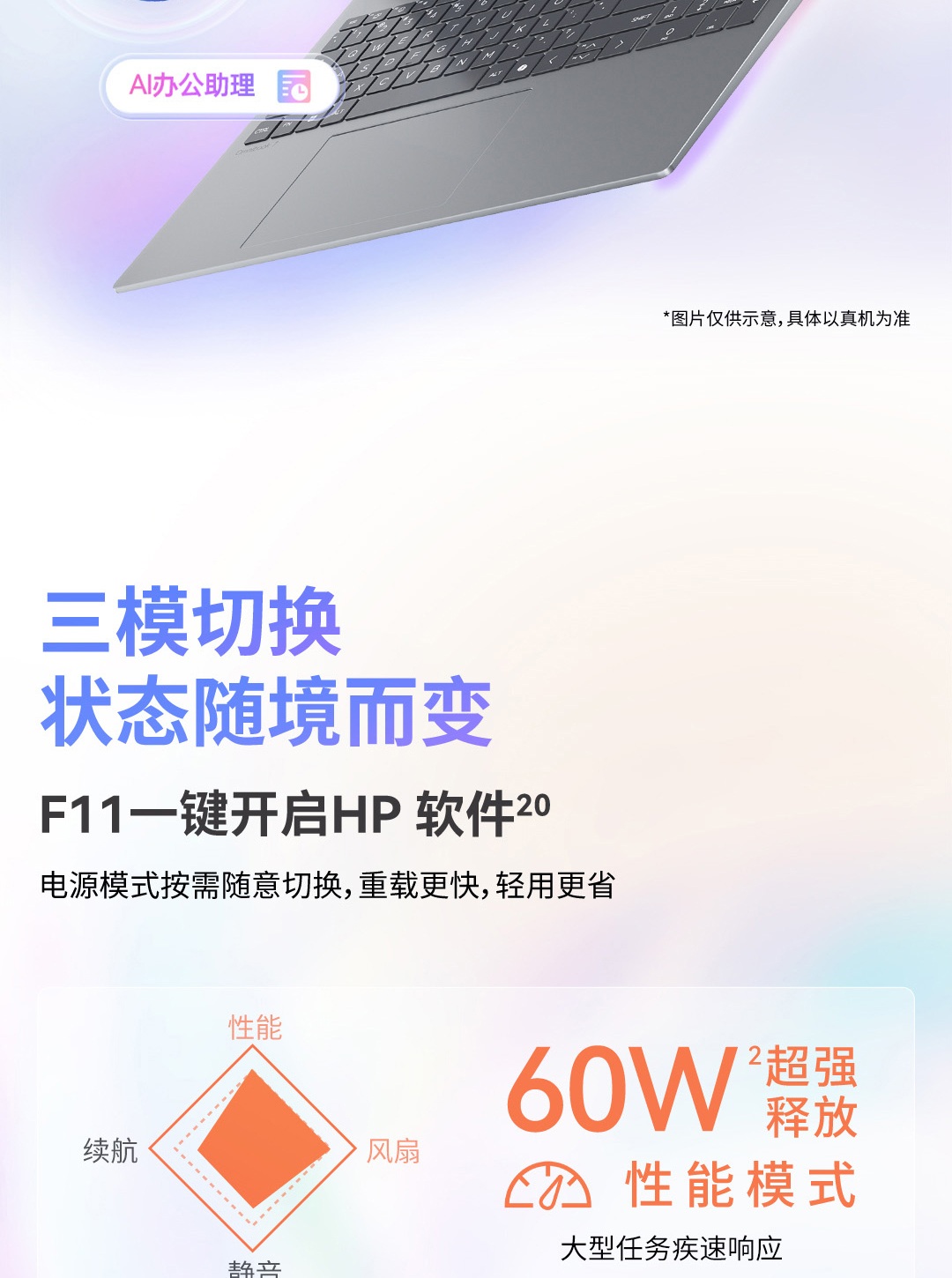 惠普 (HP) 星Book Pro AI16英寸笔记本电脑 16-az0086TU - 灰色