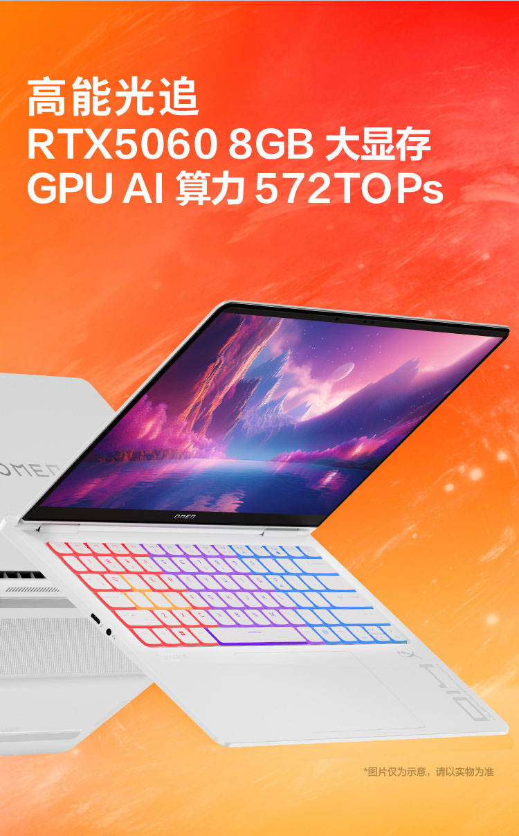 惠普 (HP) OMEN暗影精灵11 SLIM 14 14英寸游戏笔记本电脑 14-fb1086TX  - 白色