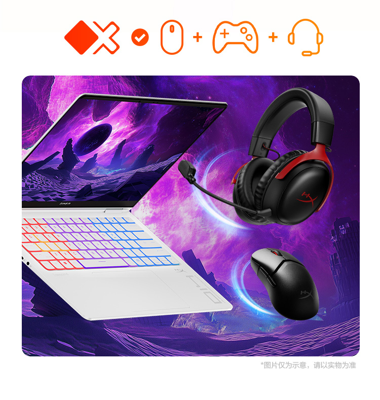 惠普 (HP) OMEN暗影精灵10 SLIM 14 14英寸游戏笔记本电脑 14-fb1088TX - 白色