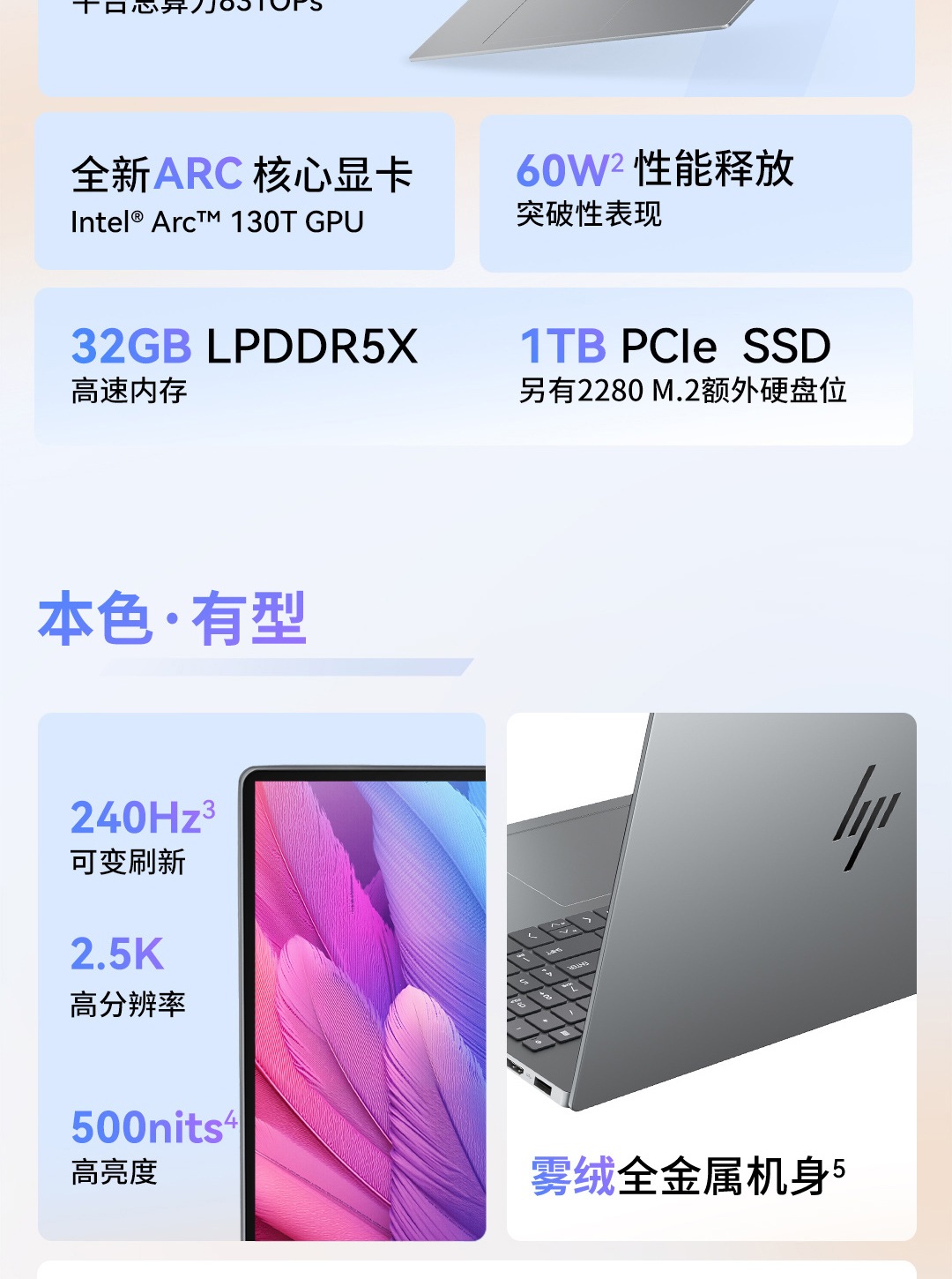 惠普 (HP) 星Book Pro AI1 6英寸笔记本电脑 16-ay0073TU - 灰色