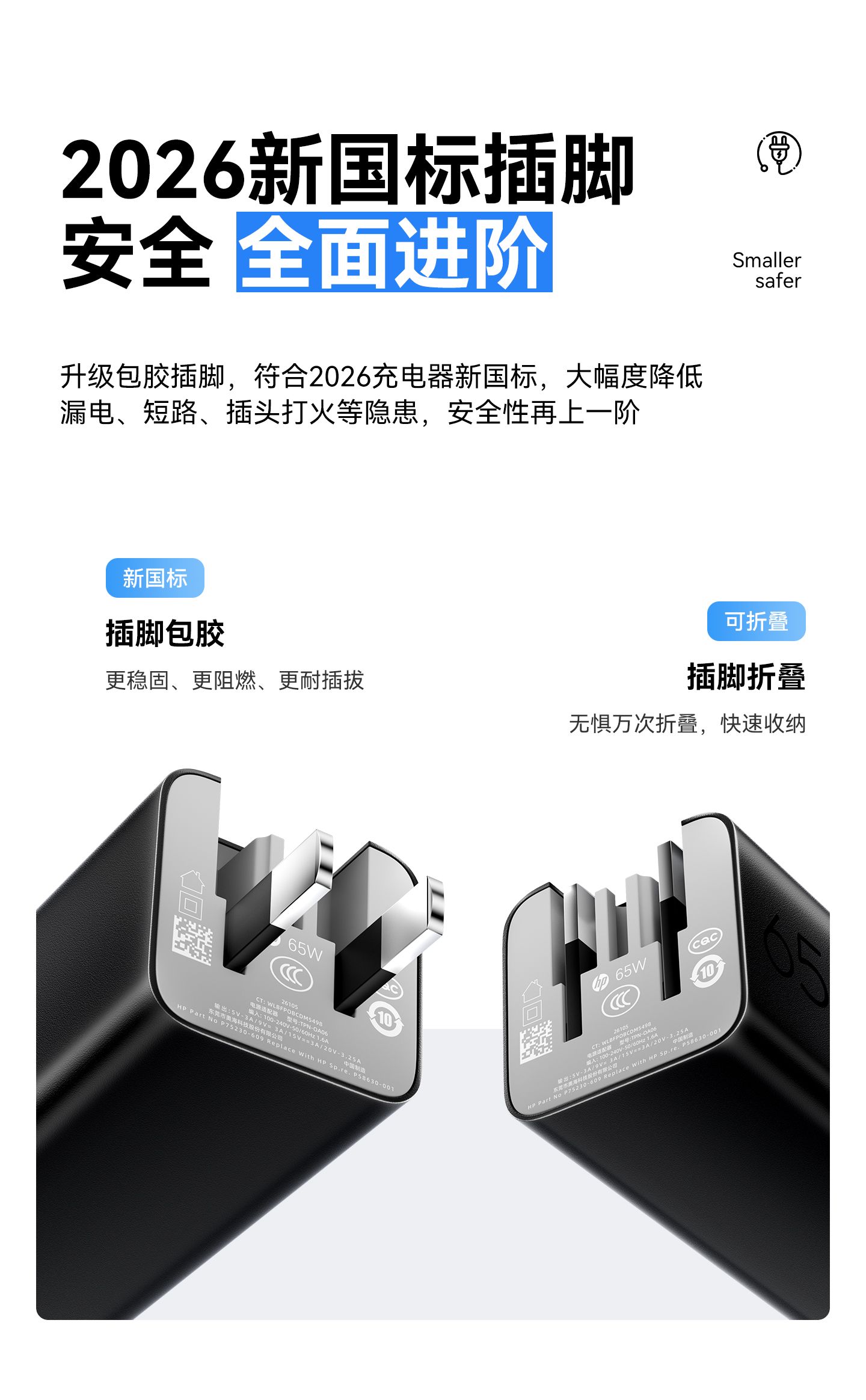 惠普 (HP) 65W氮化镓电源