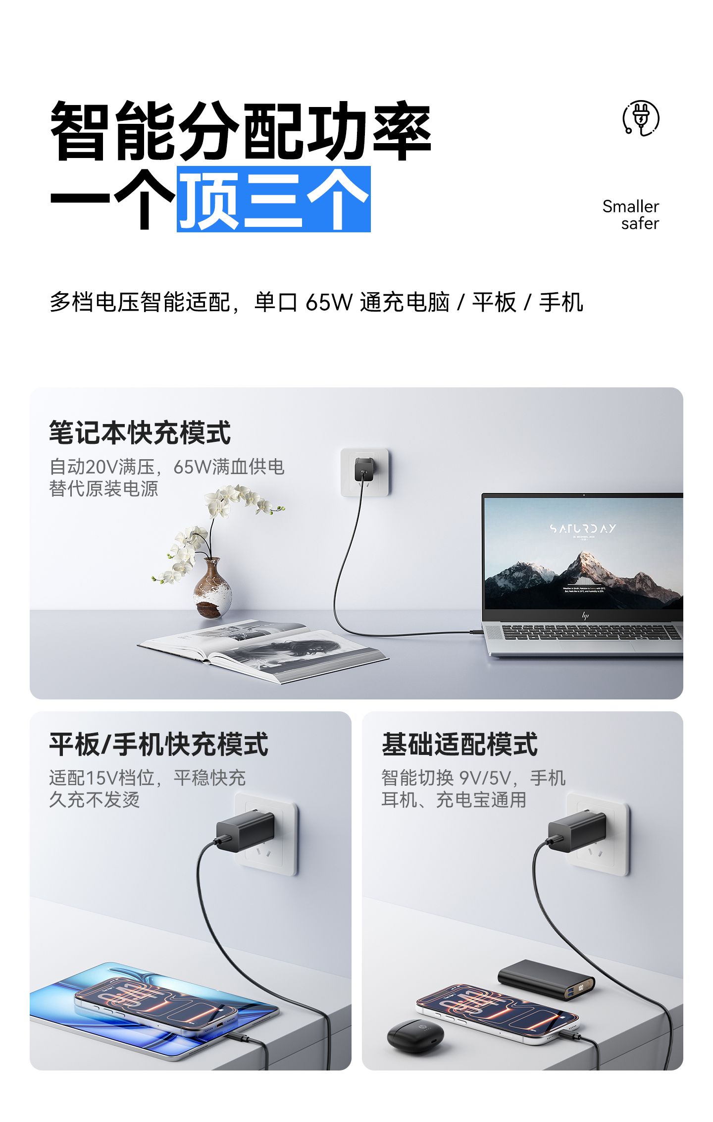 惠普 (HP) 65W氮化镓电源