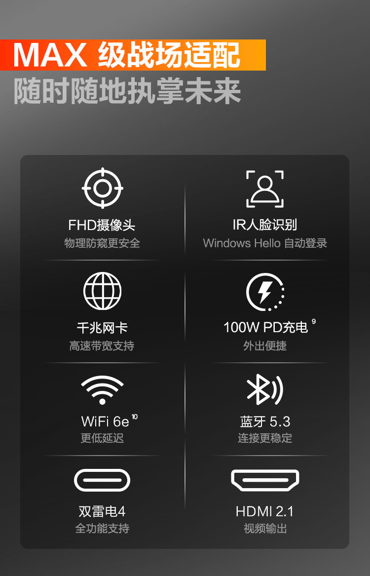 惠普 (HP) OMEN 暗影精灵 MAX 16英寸游戏笔记本电脑 16-ah0240TX - 黑色