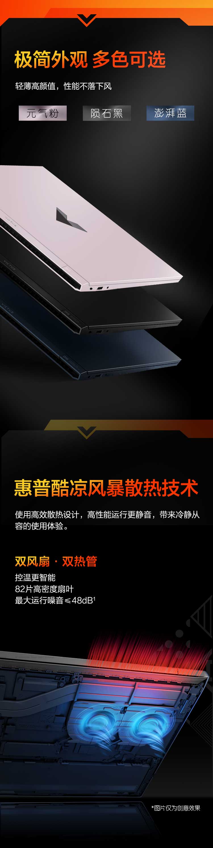 惠普 (HP) VICTUS光影精灵11 15.6英寸游戏笔记本电脑 15-fb3248AX - 黑色