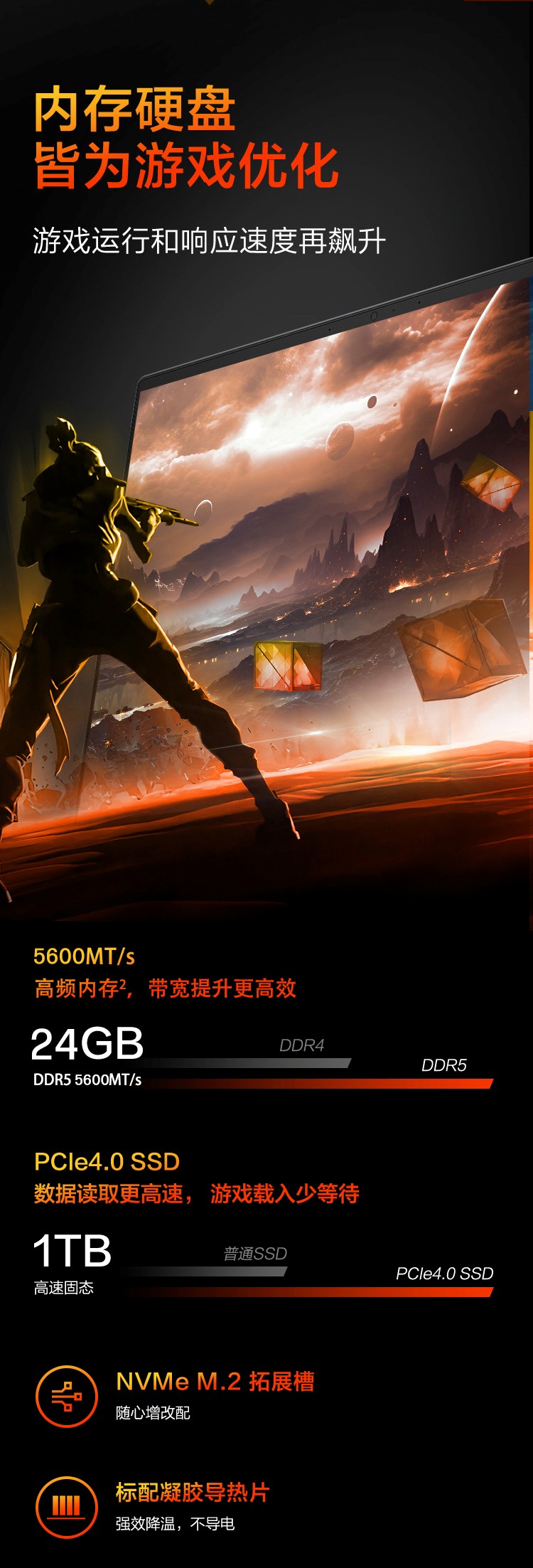 惠普 (HP) VICTUS光影精灵11 15.6英寸游戏笔记本电脑 15-fb3248AX - 黑色