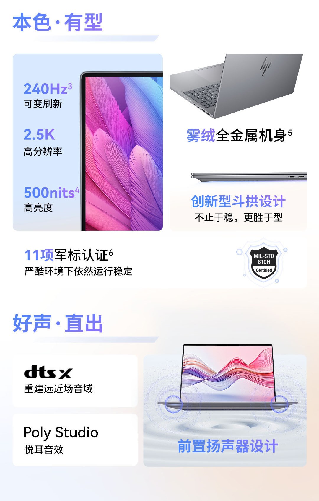 惠普 (HP) 星Book Pro 16英寸 AI 笔记本电脑 16-bh0090TU - 灰色