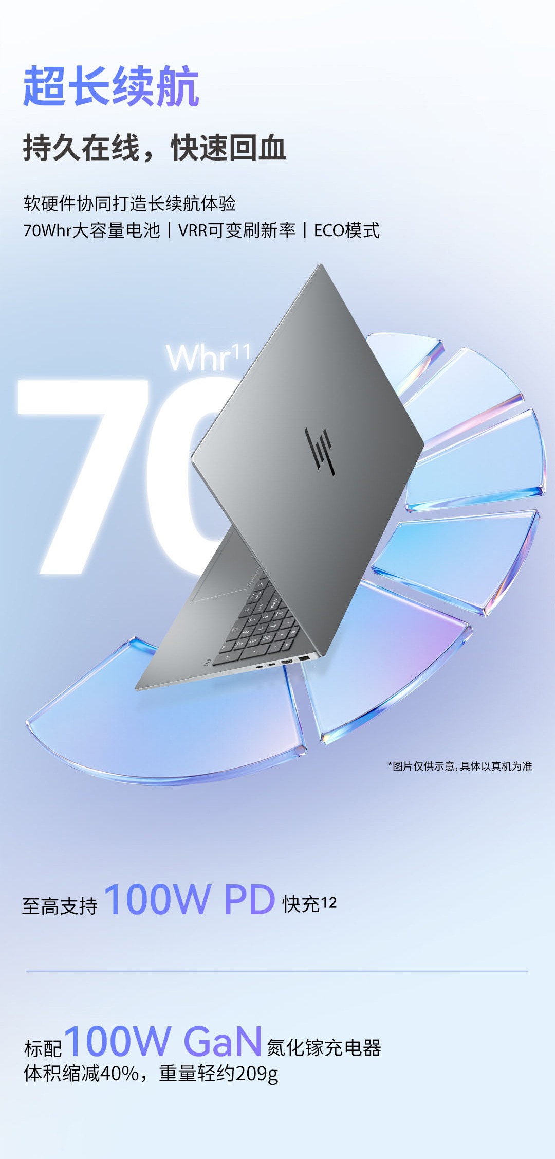 惠普 (HP) 星Book Pro 16英寸 AI 笔记本电脑 bh0091TU - 灰色