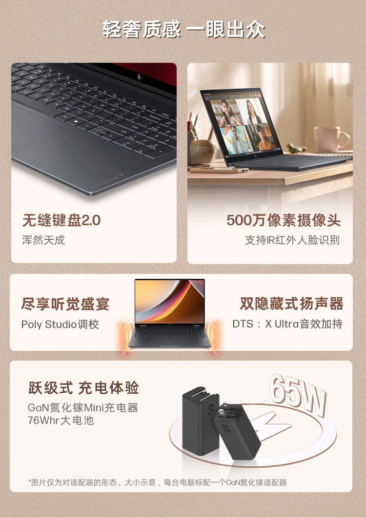 惠普 (HP) 星Book X 360 16英寸 AI 翻转笔记本电脑 cb0006TU - 灰色