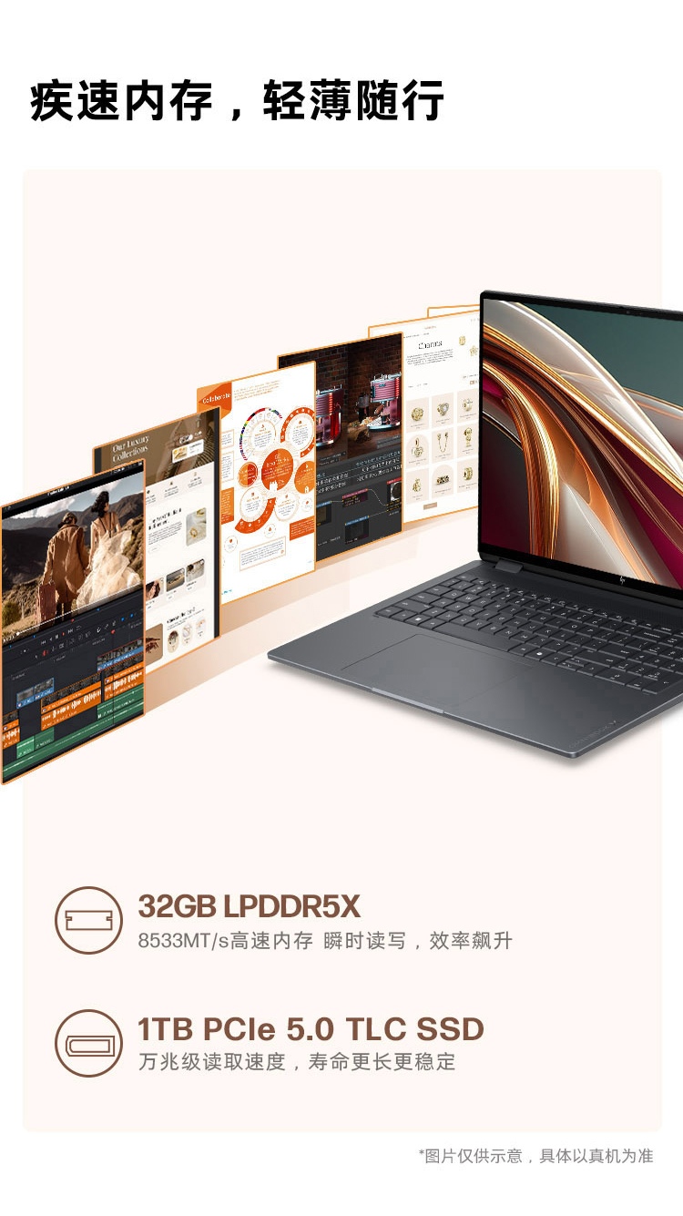 惠普 (HP) 星Book X 360 16英寸 AI 翻转笔记本电脑 cb0006TU - 灰色