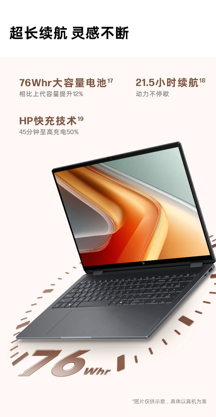 惠普 (HP) 星Book X 360 16英寸 AI 翻转笔记本电脑 cb0006TU - 灰色