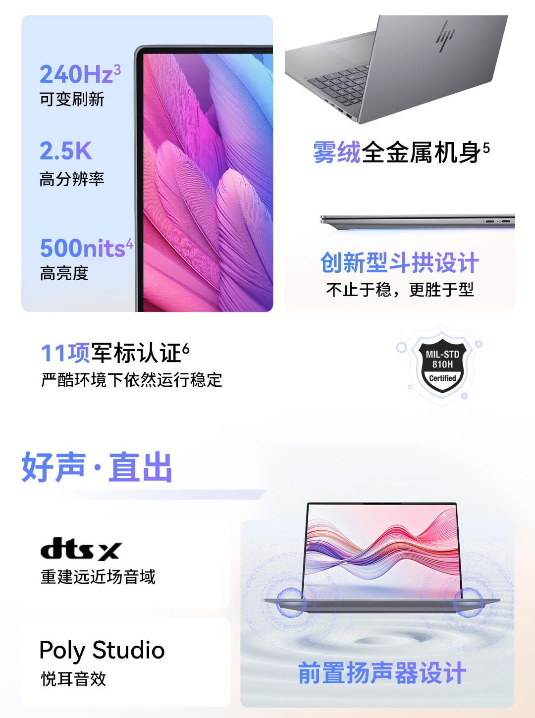 惠普 (HP) 星Book Pro AI 16英寸笔记本电脑 16-bh0093TU - 银色