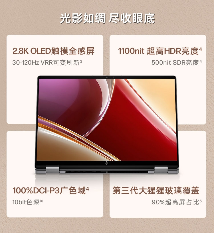 惠普 (HP) 星Book X 360 14英寸 AI 翻转笔记本电脑 kb0004TU - 灰色