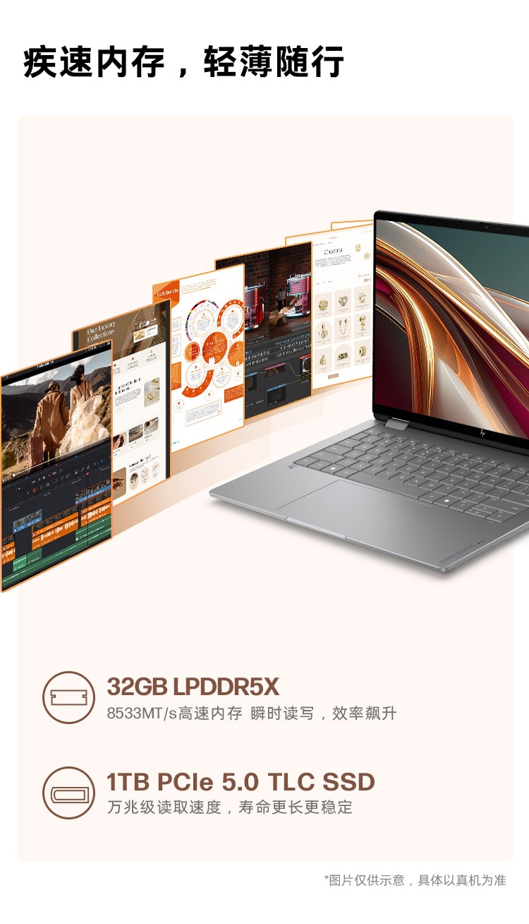 惠普 (HP) 星Book X 360 14英寸 AI 翻转笔记本电脑 kb0004TU - 灰色